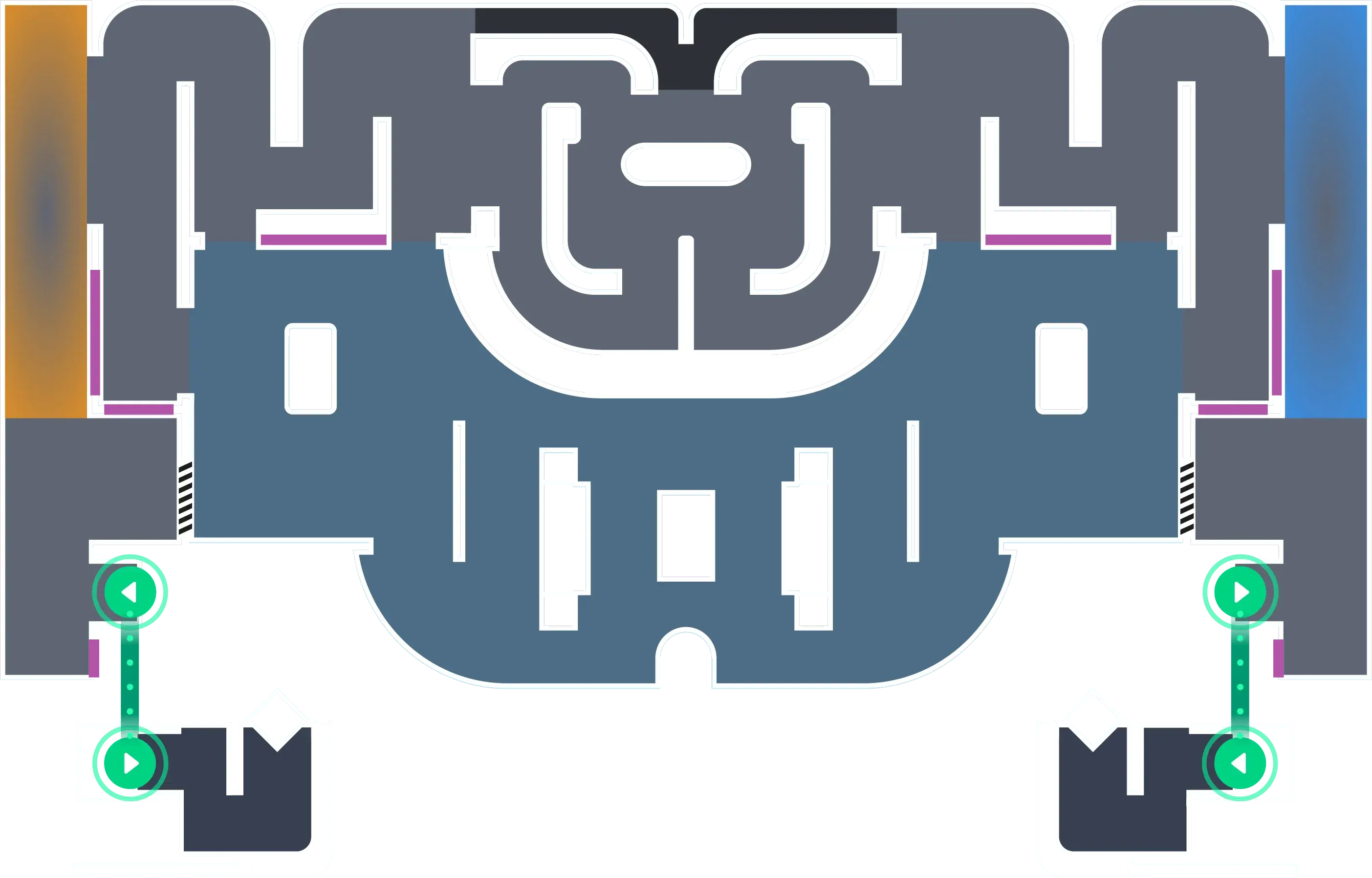 EVA Horizon map tactical layout with control points and spawn positions