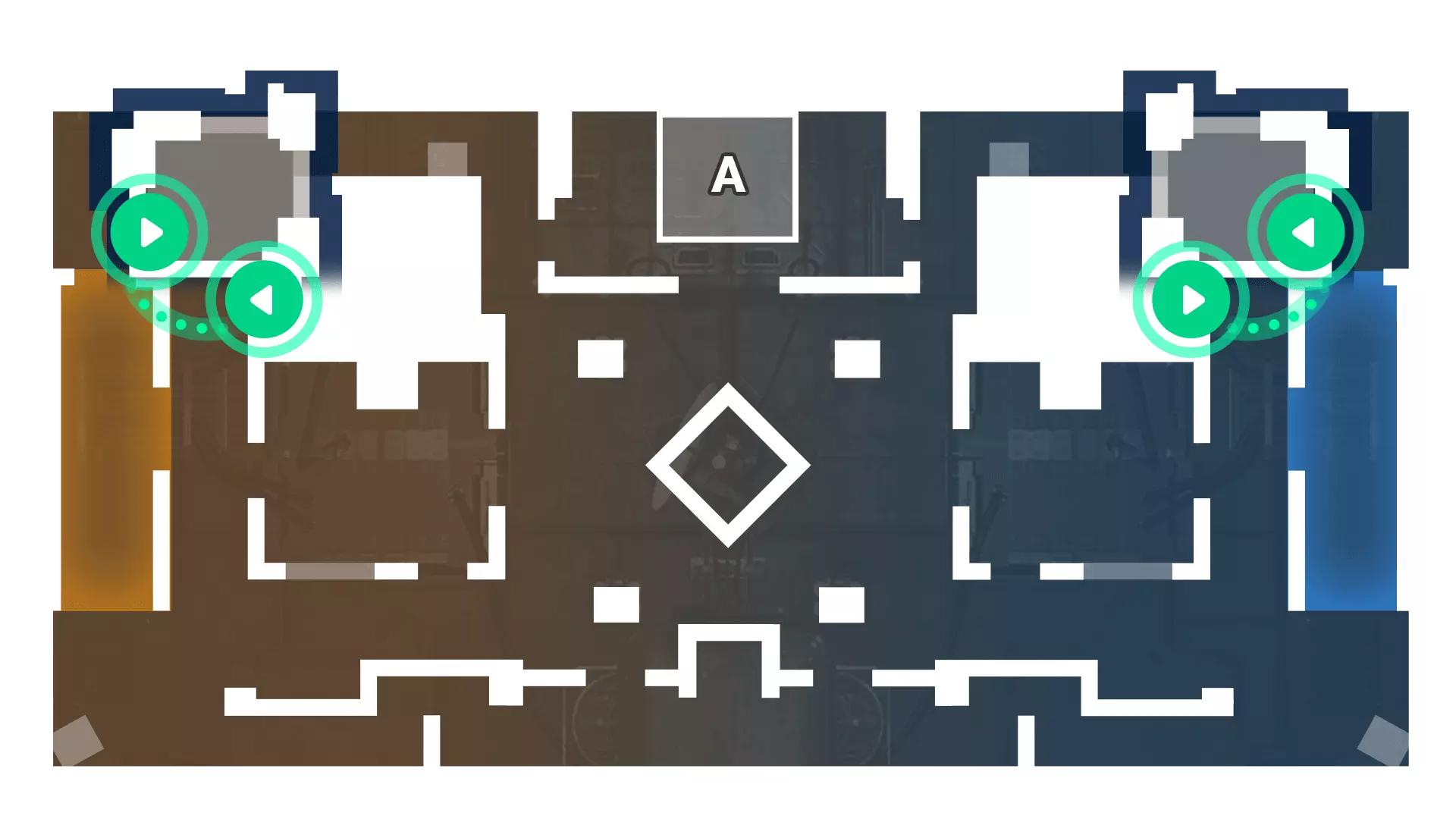 Cliff - Tactical 2D Top-Down Map with Spawn Points and Objectives - EVA VR Strategy Guide