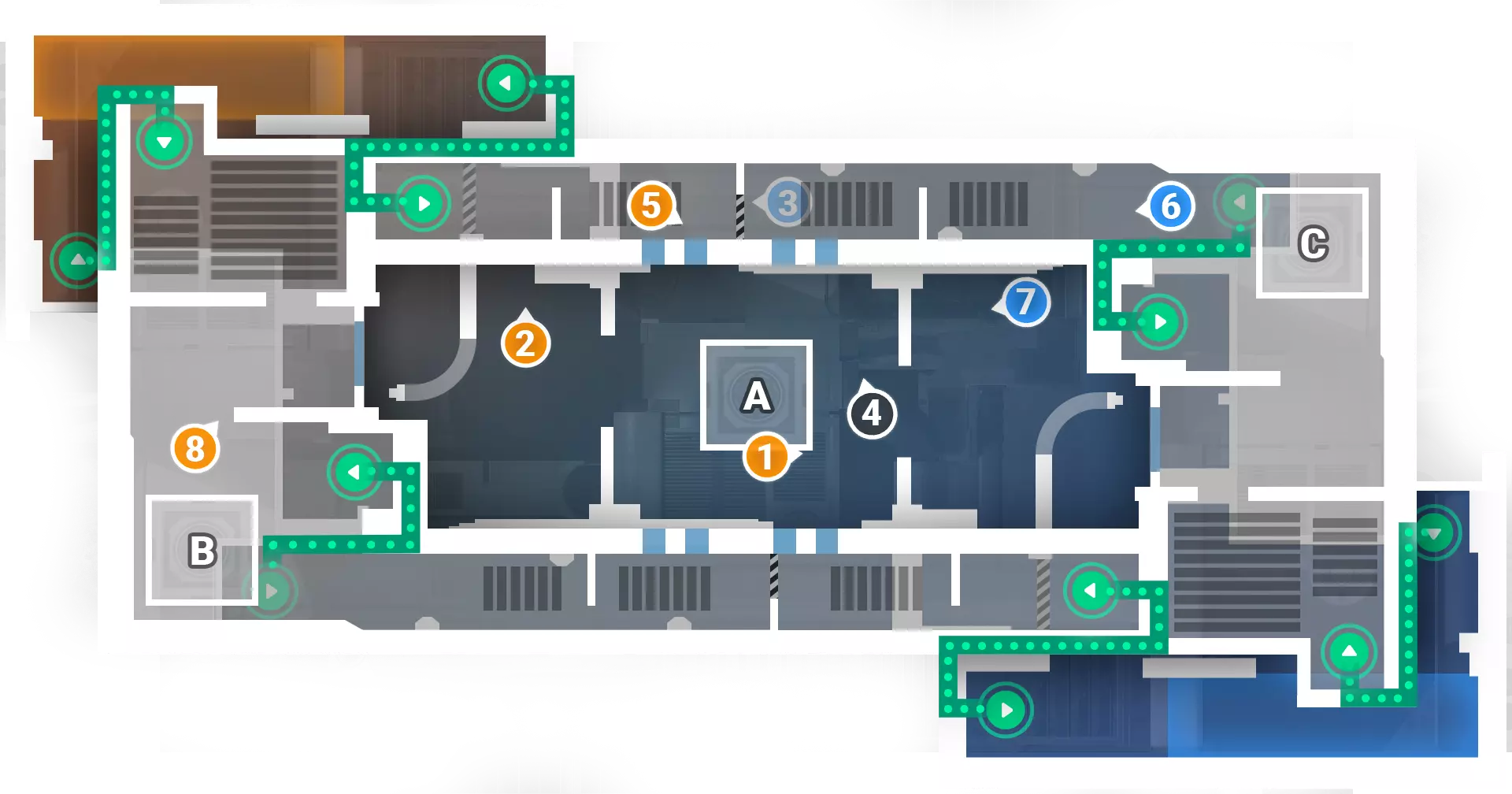 Helios - Tactical 2D Top-Down Map with Spawn Points and Objectives - EVA VR Strategy Guide